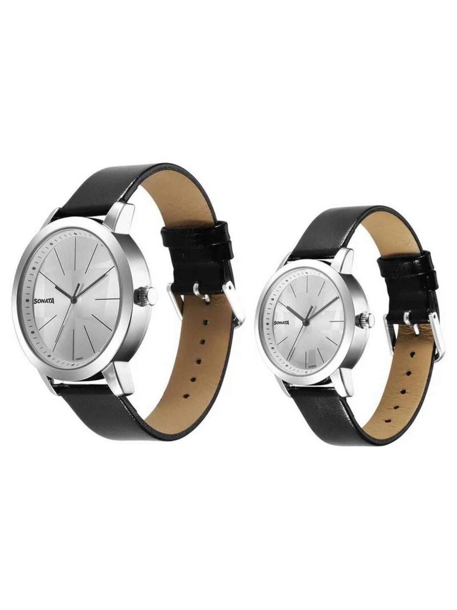 Sonata Pairs NS7712887047SL01P Unisex Analog Watch