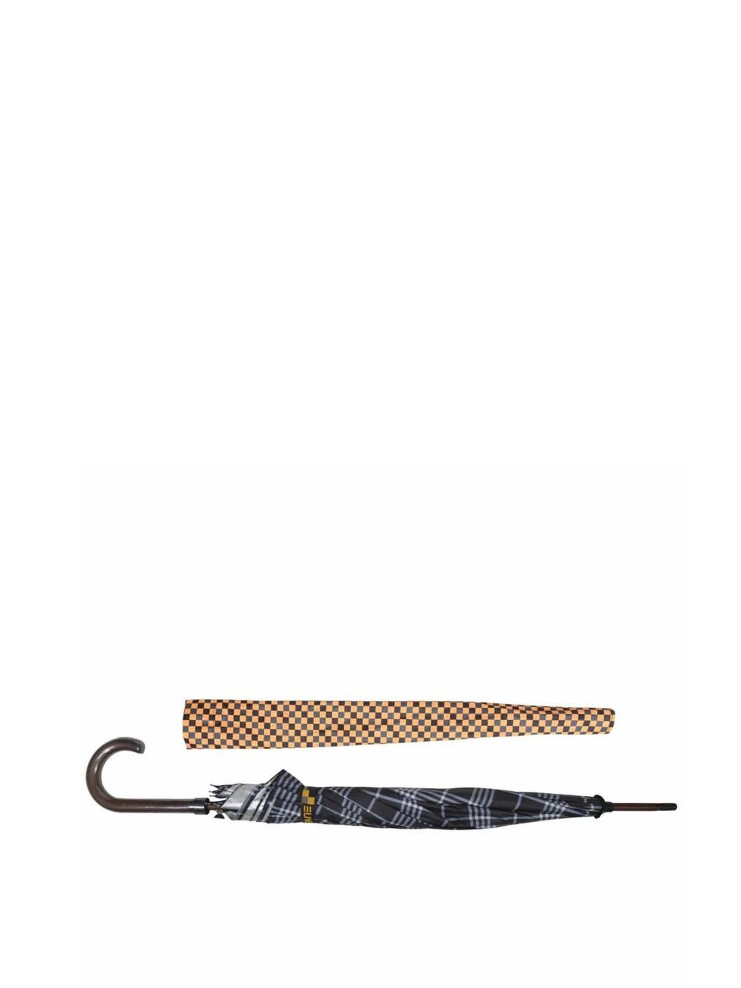 Eume Forlin Black Checks 1 Fold Umbrella - 23 inch