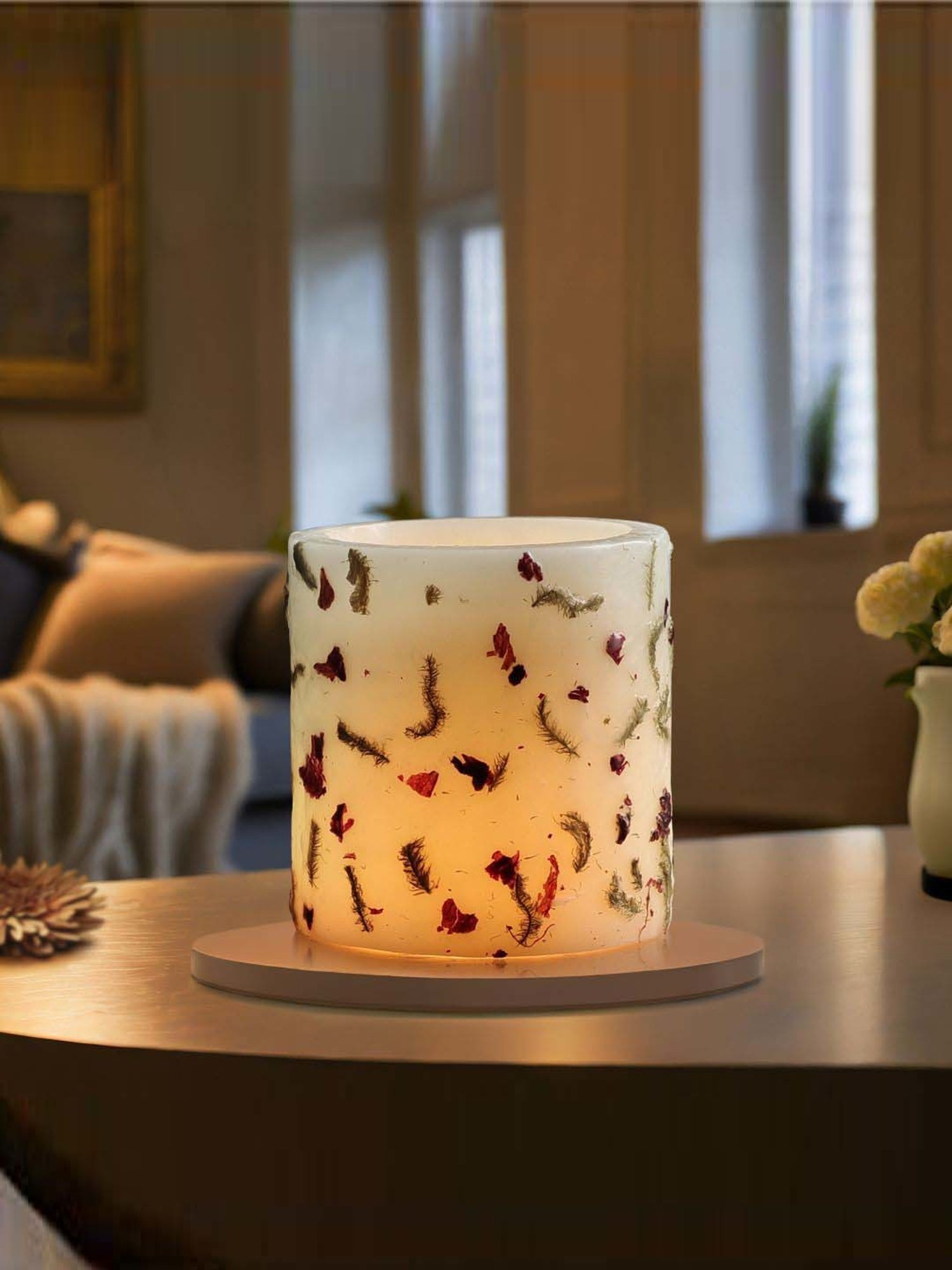 IRIS Multicolour Botanics Lilac & Peony Fragrance Lantern Candle