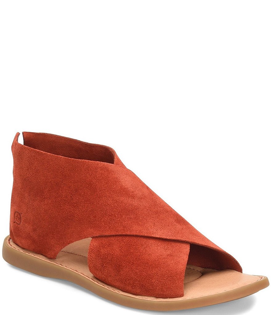 Born Iwa Criss Cross Banded Suede Sandals