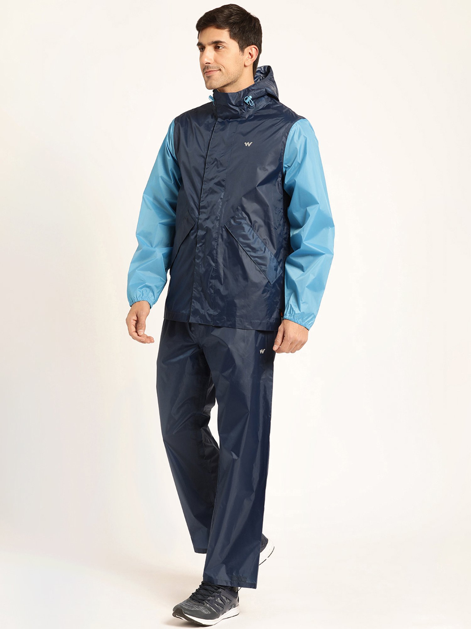 Wildcraft Navy Hooded Raincoat Set
