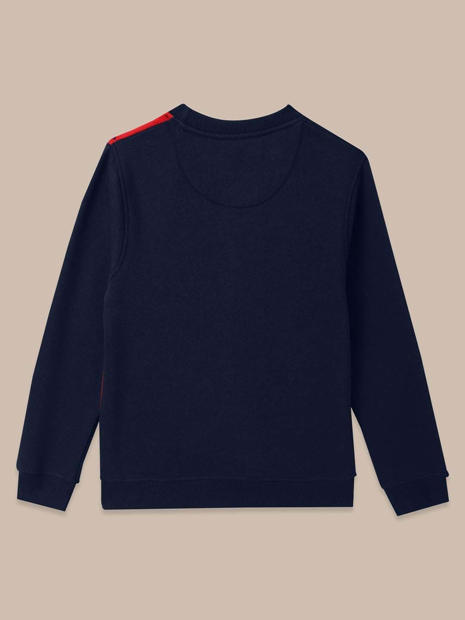 Kidsville Navy & Red Cotton Printed Full Sleeves Superman Sweatshirt