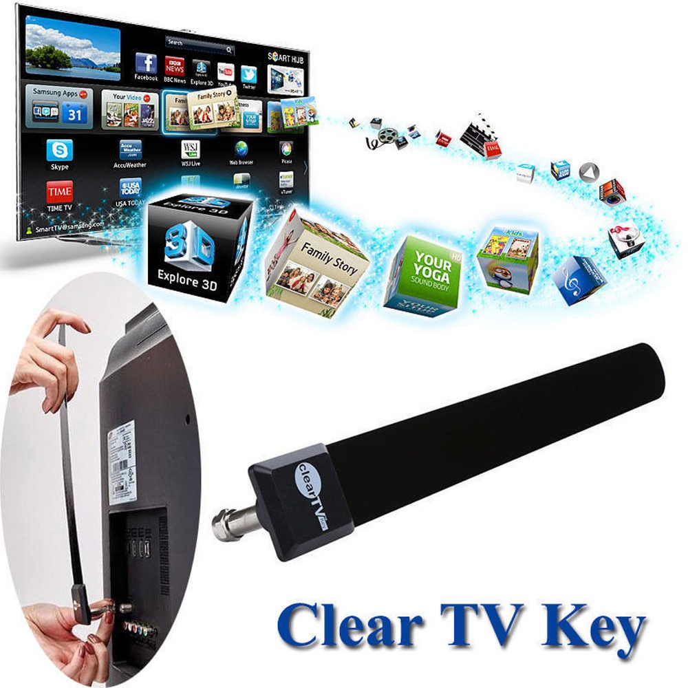 TOP Clear TV Key HDTV FREE TV Digital Indoor Antenna Ditch Cable As Seen on TV