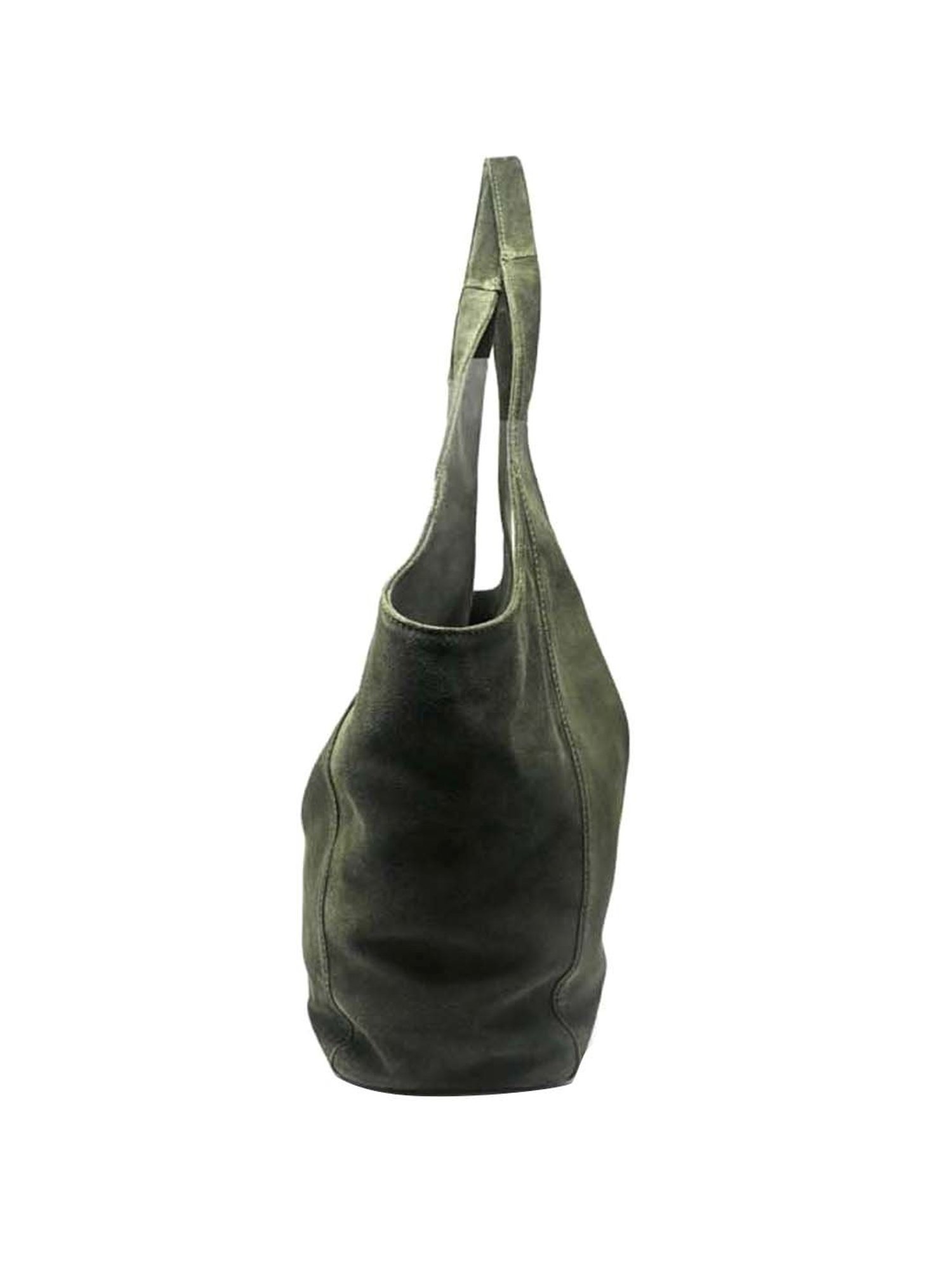 Tohl Green Solid Large Hobo Handbag