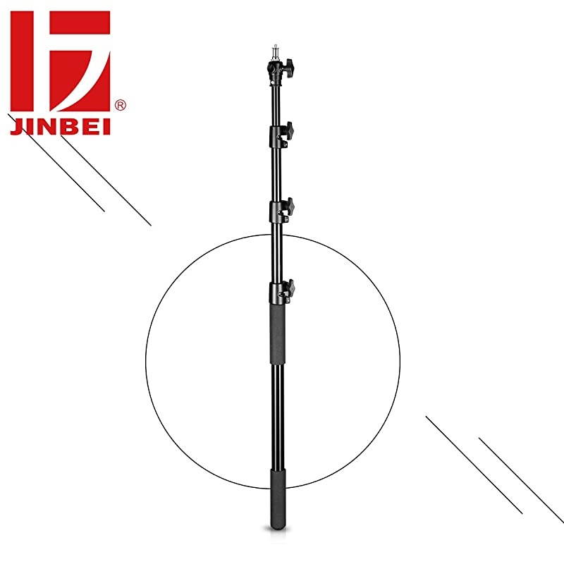 JB-2600FP 8'6" / 260cm Professional Quality Aluminum Adjustable, Air Cushioned Photography Light Stand for Video, Portrait and Photography Lighting