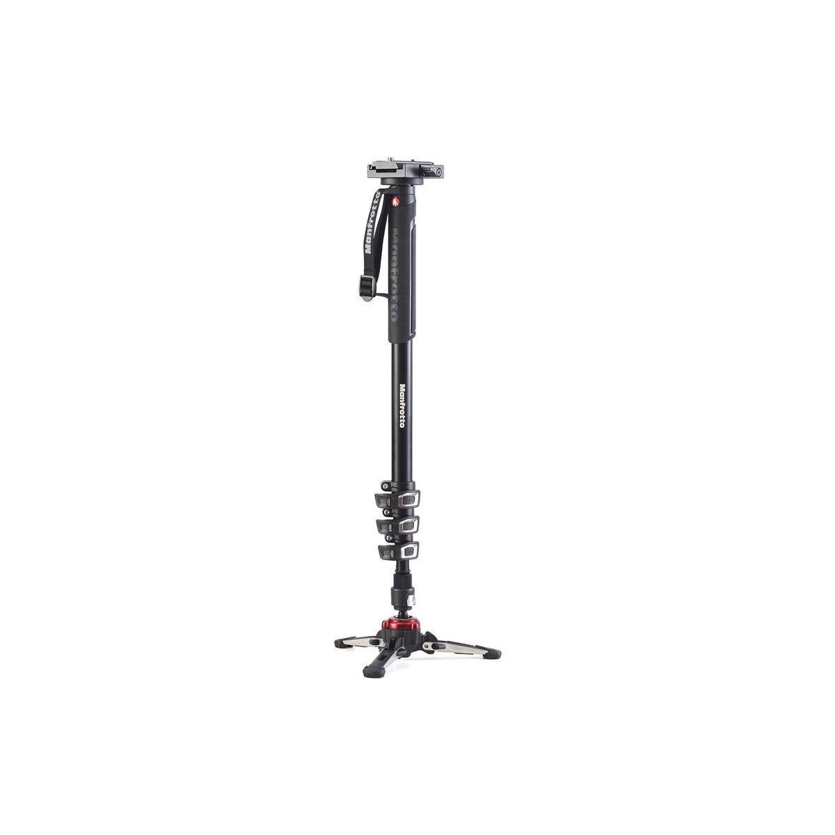 Manfrotto XPRO Monopod+ Aluminum Monopod with 577 Video Adapter, 4 Section