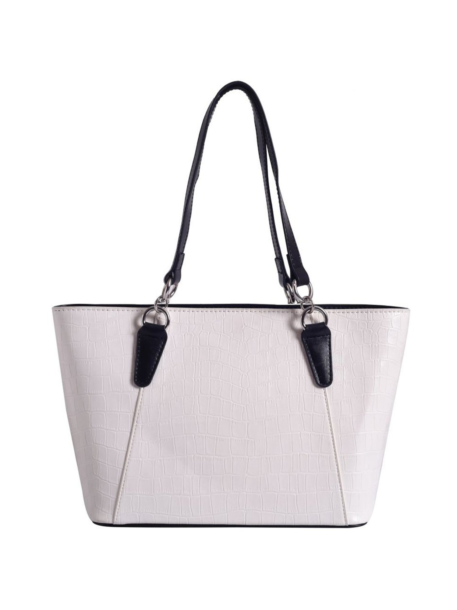 Lino Perros Off-white Textured Medium Tote Handbag