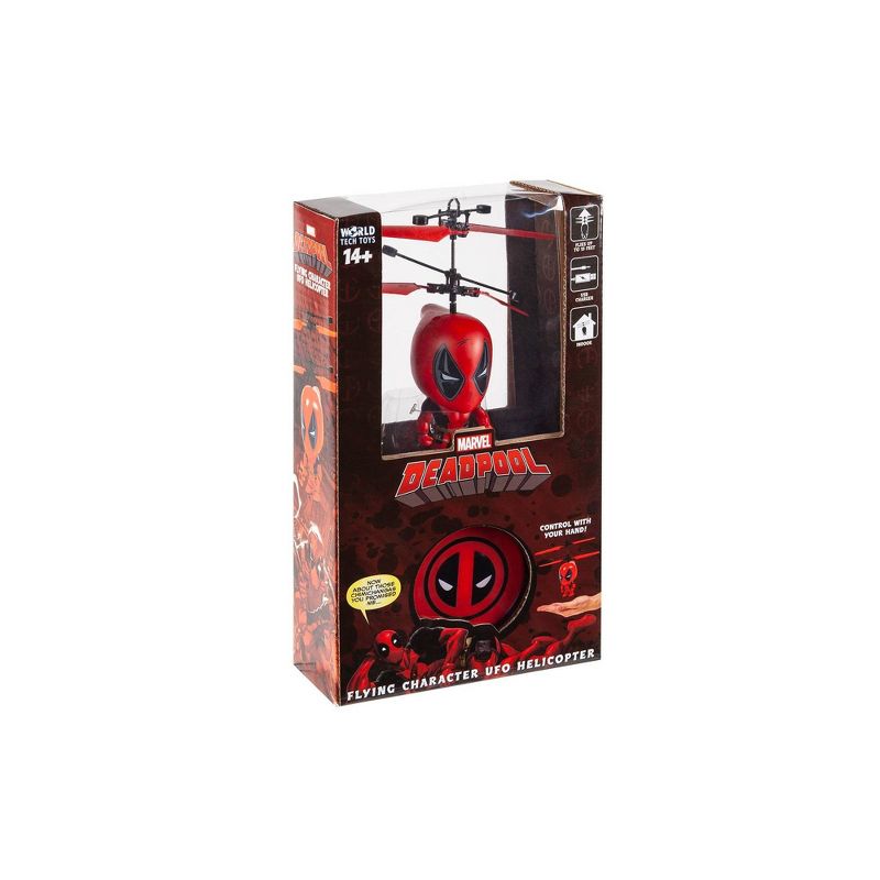 World Tech Toys Marvel Deadpool 3.5" Flying Figure IR Helicopter