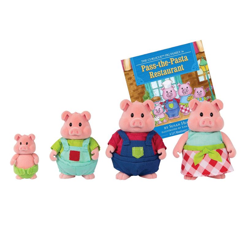 Li'l Woodzeez Miniature Animal Figurine Set - Curlicue Pig Family