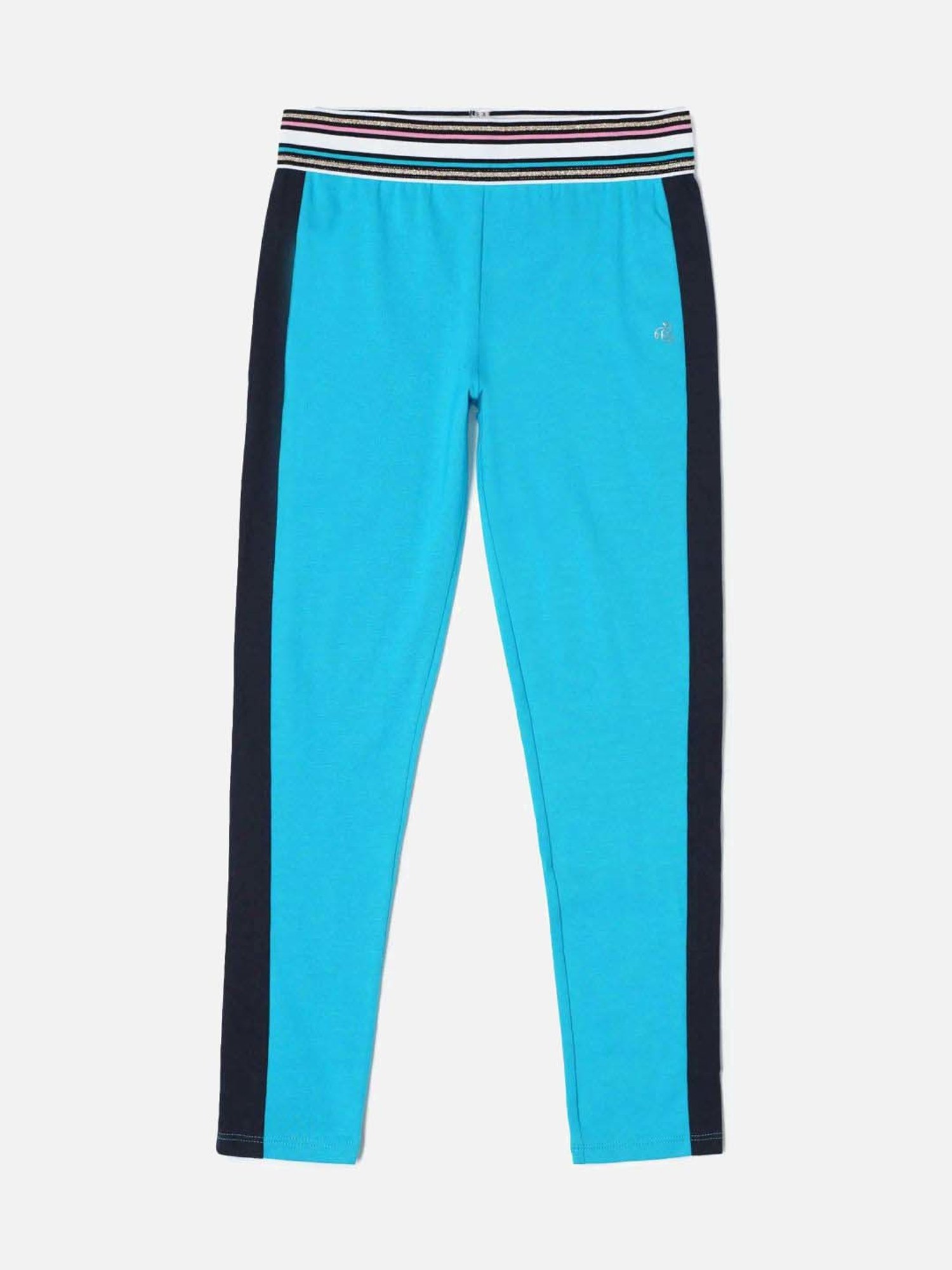 Jockey Girls Blue Solid Leggings
