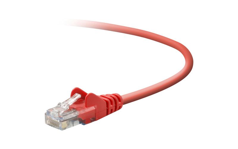 Belkin Cat5e Crossover Cable - RJ-45 Male Network - RJ-45 Male Network - 3ft - Red