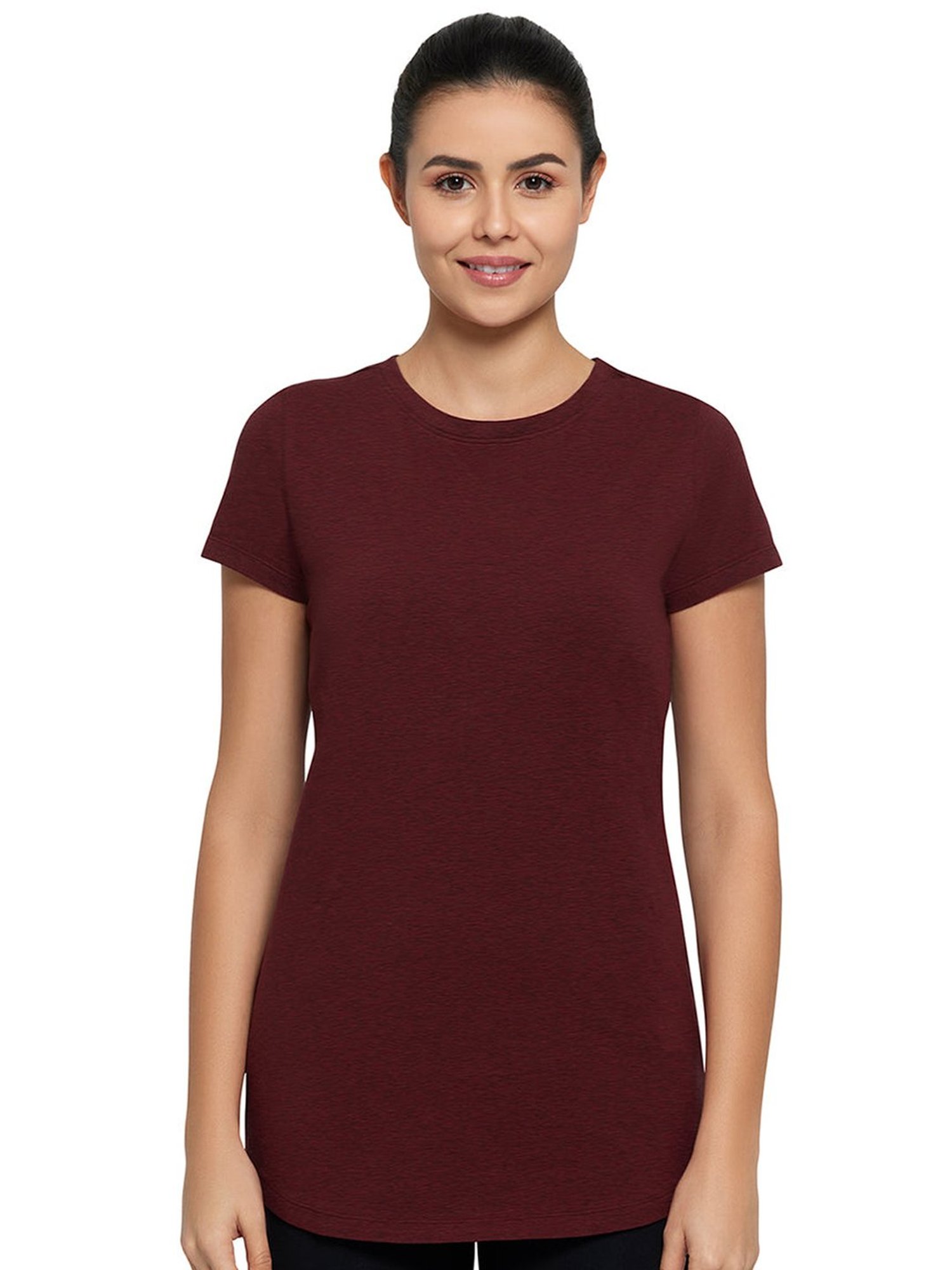 Amante Brown Cotton Sports T-Shirt