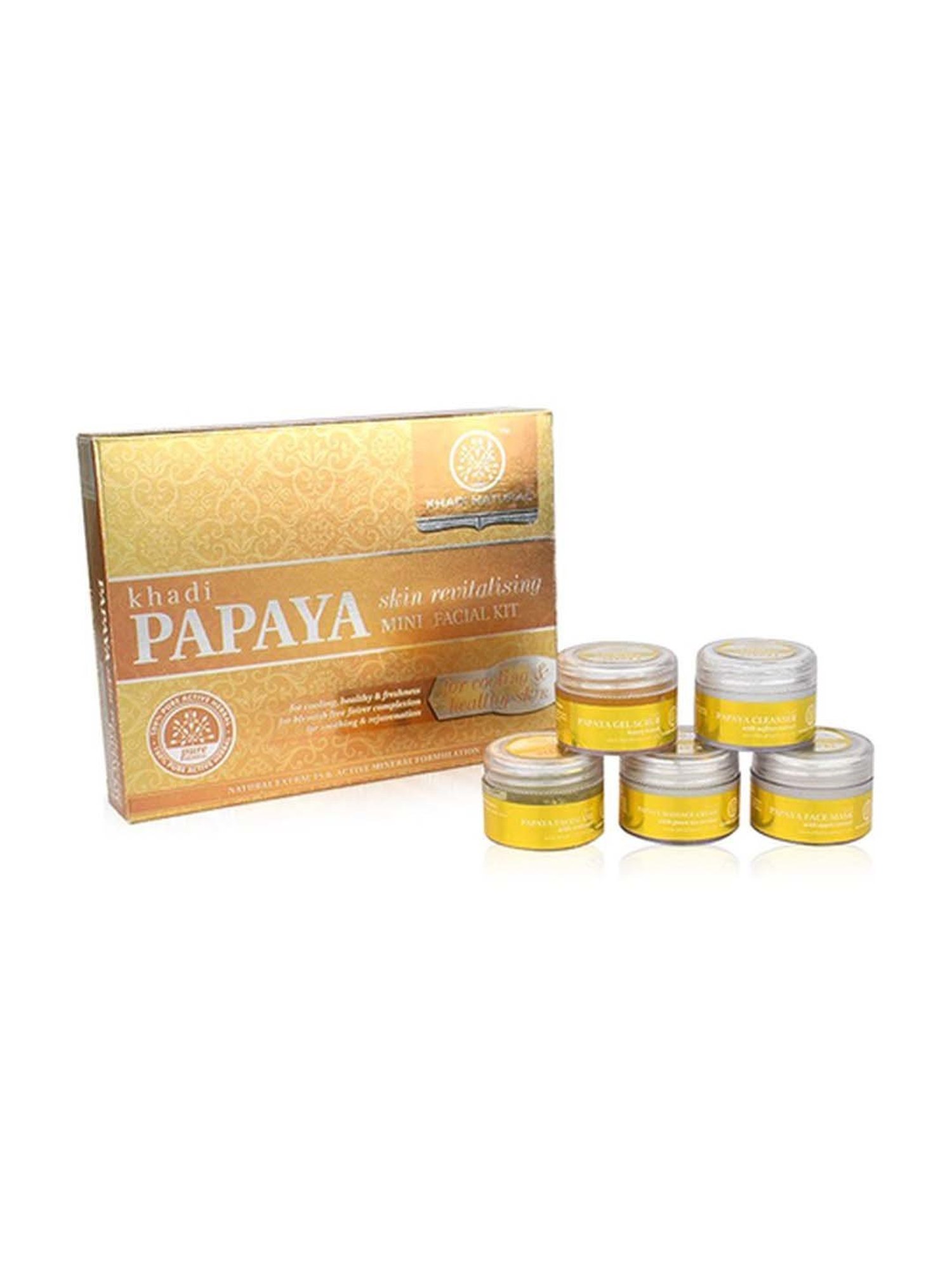 Khadi Natural Herbal Papaya Skin Revitalizing Mini Facial kit - 75 ml
