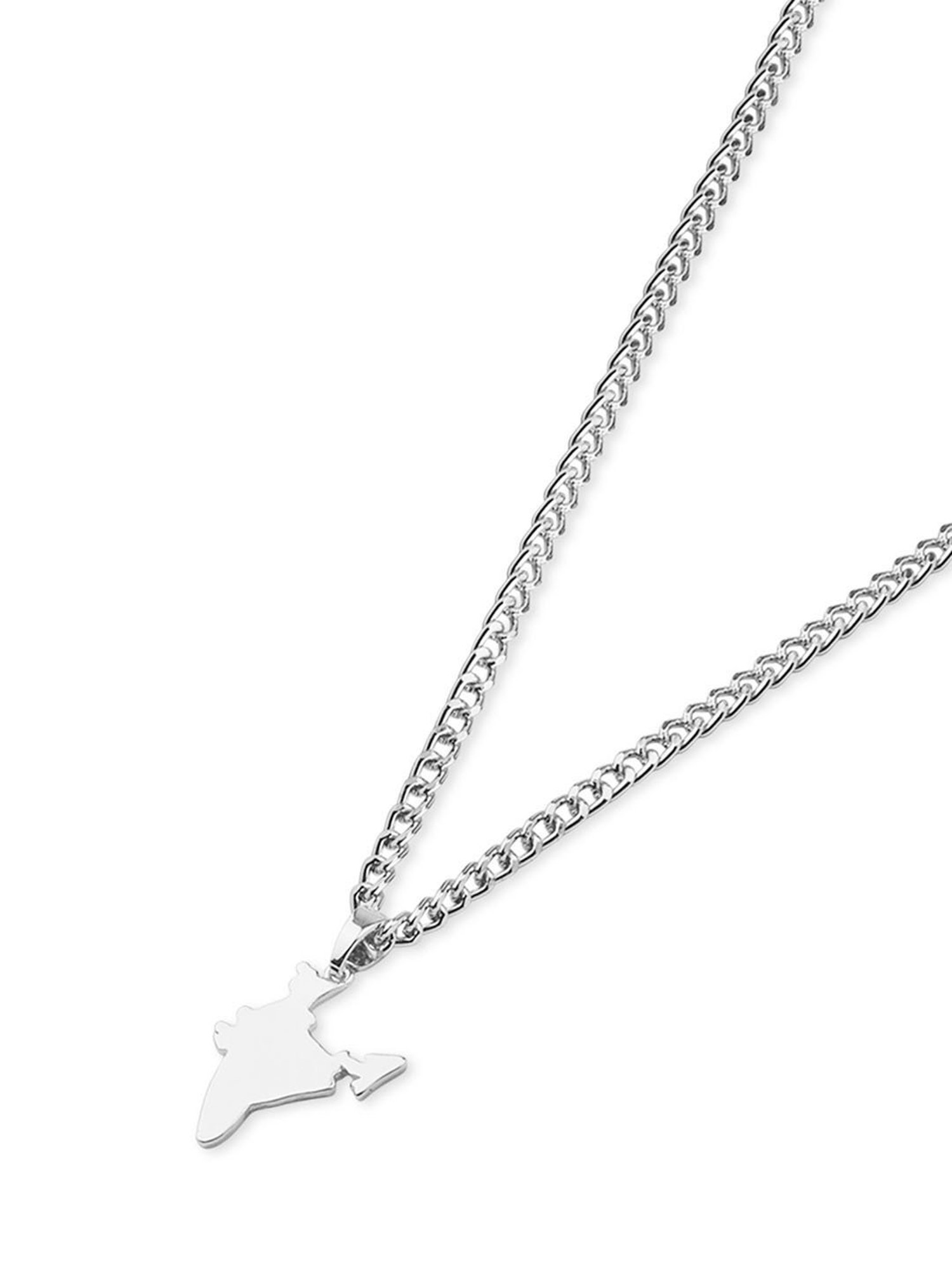 The Bro Code Silver-Plated India Pendant Necklace for Men