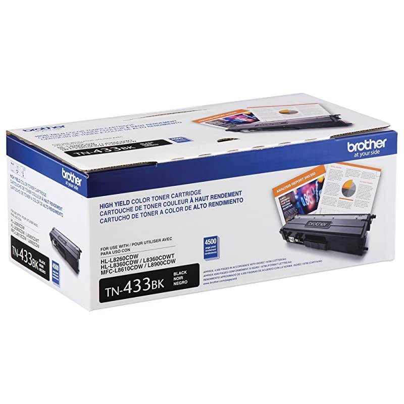 Genuine TN433BK High Yield Toner-Retail Packaging , Black, 1 Size
