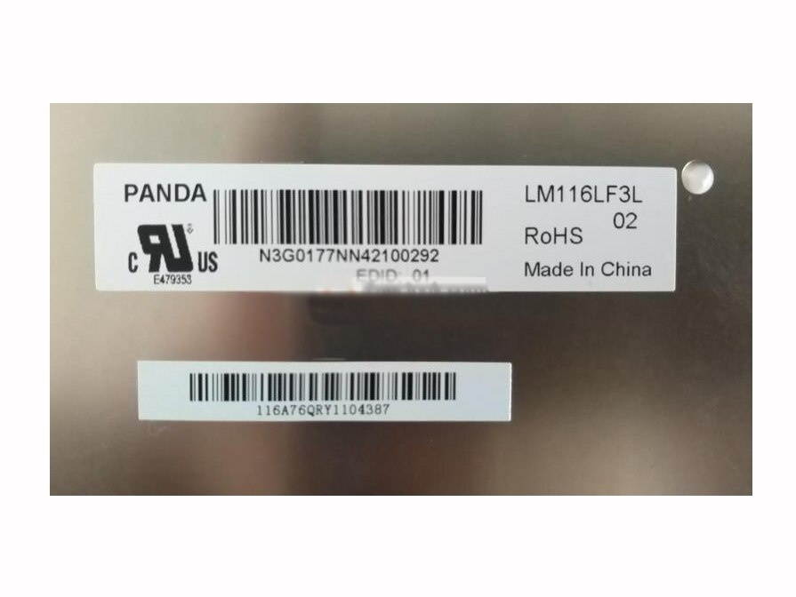LM116LF3L02 for PANDA Display Brand 100% sRGB 1920*1080 FHD 190PPI eDP 30pins Connector IPS Matte Panel Ratio 1000:1 LM116LF3L01