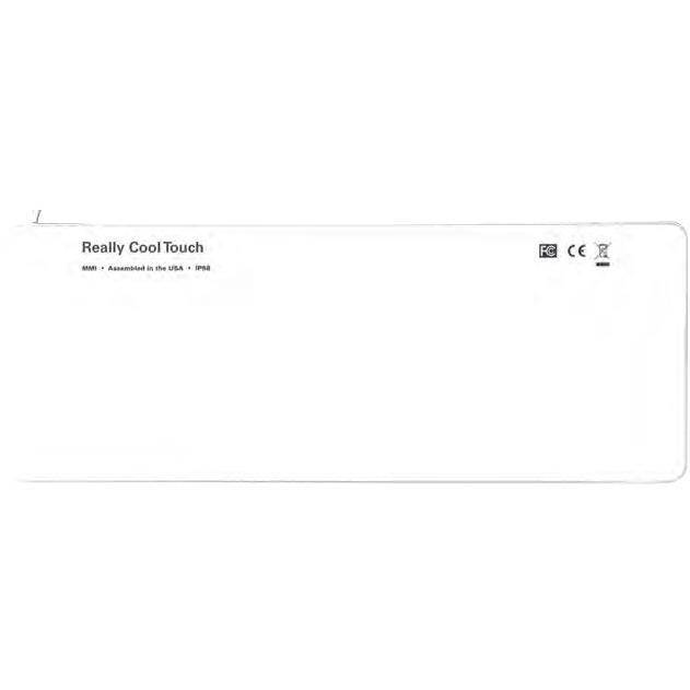 Man & Machine RCTLP/W5 Reallycool Touch Keyboard - Hygienic White, Usb, Full-Size, Waterproof, Silicone