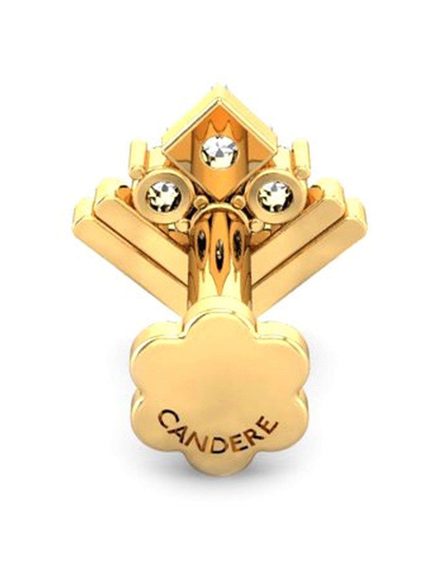 Candere by Kalyan Jewellers 18k Yellow Gold and Diamond Nosepin for Women