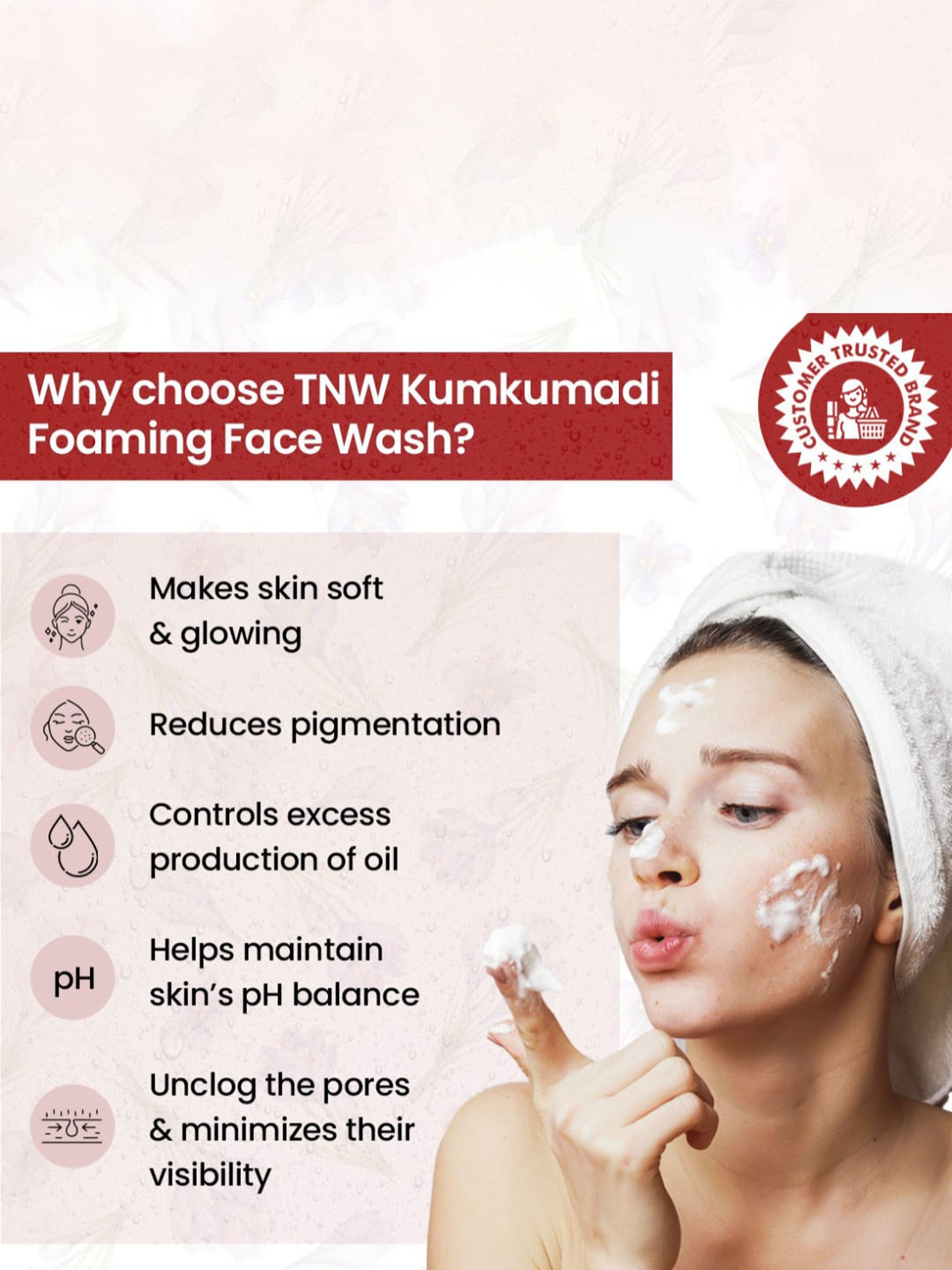 TNW-The Natural Wash Kumkumadi Foaming Face Wash - 100 ml