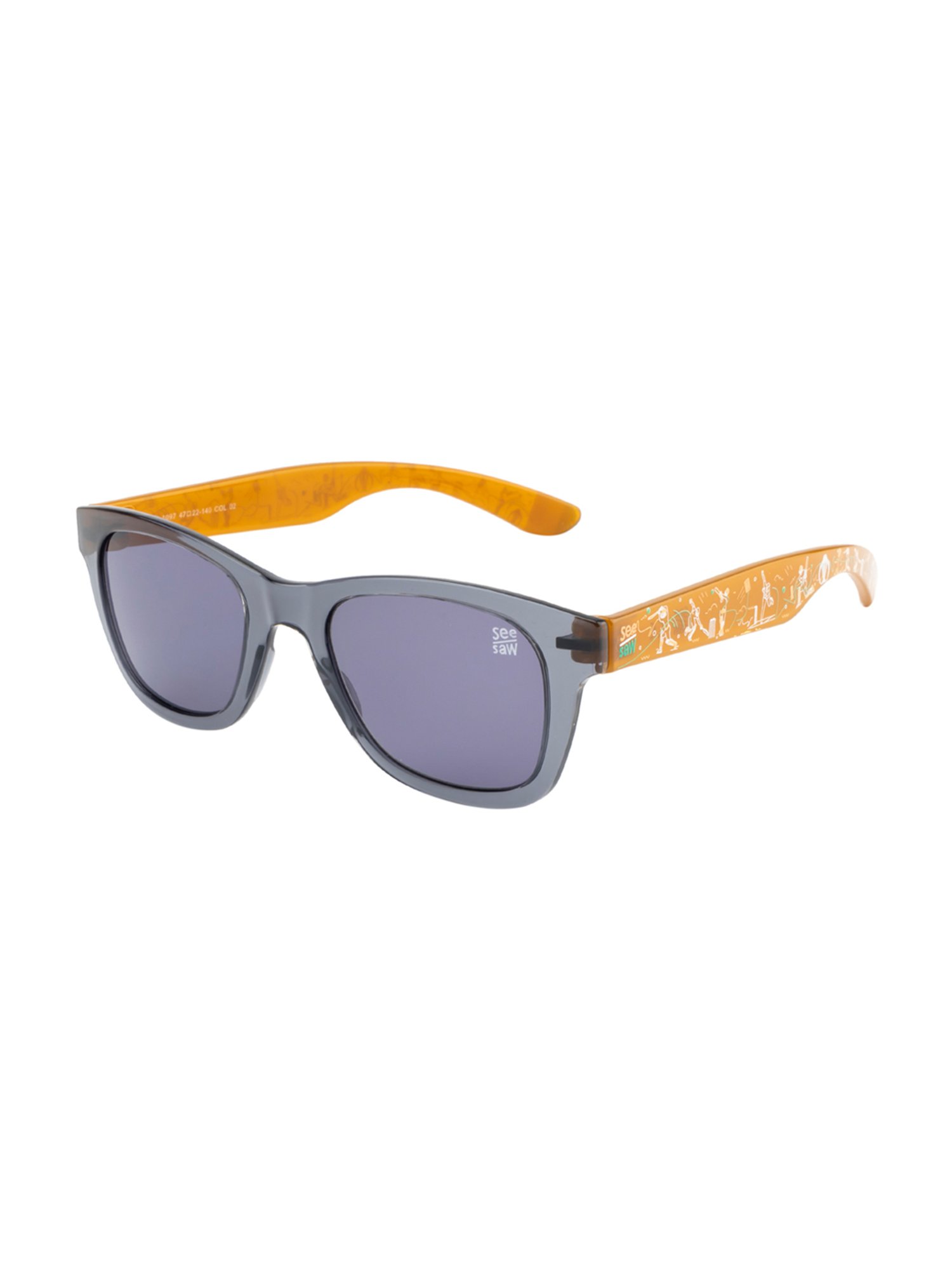 SeeSaw Grey Square Unisex Sunglasses