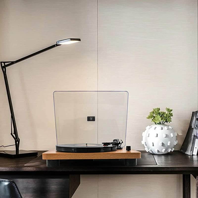 Bluetooth Vinyl Record Player, Belt-Drive Stereo Turntable for 3-Speed Vinyl Records with Convert Vinyl to Digital (Analog & USB), Built-in Speakers and RCA Output, Dark Brown