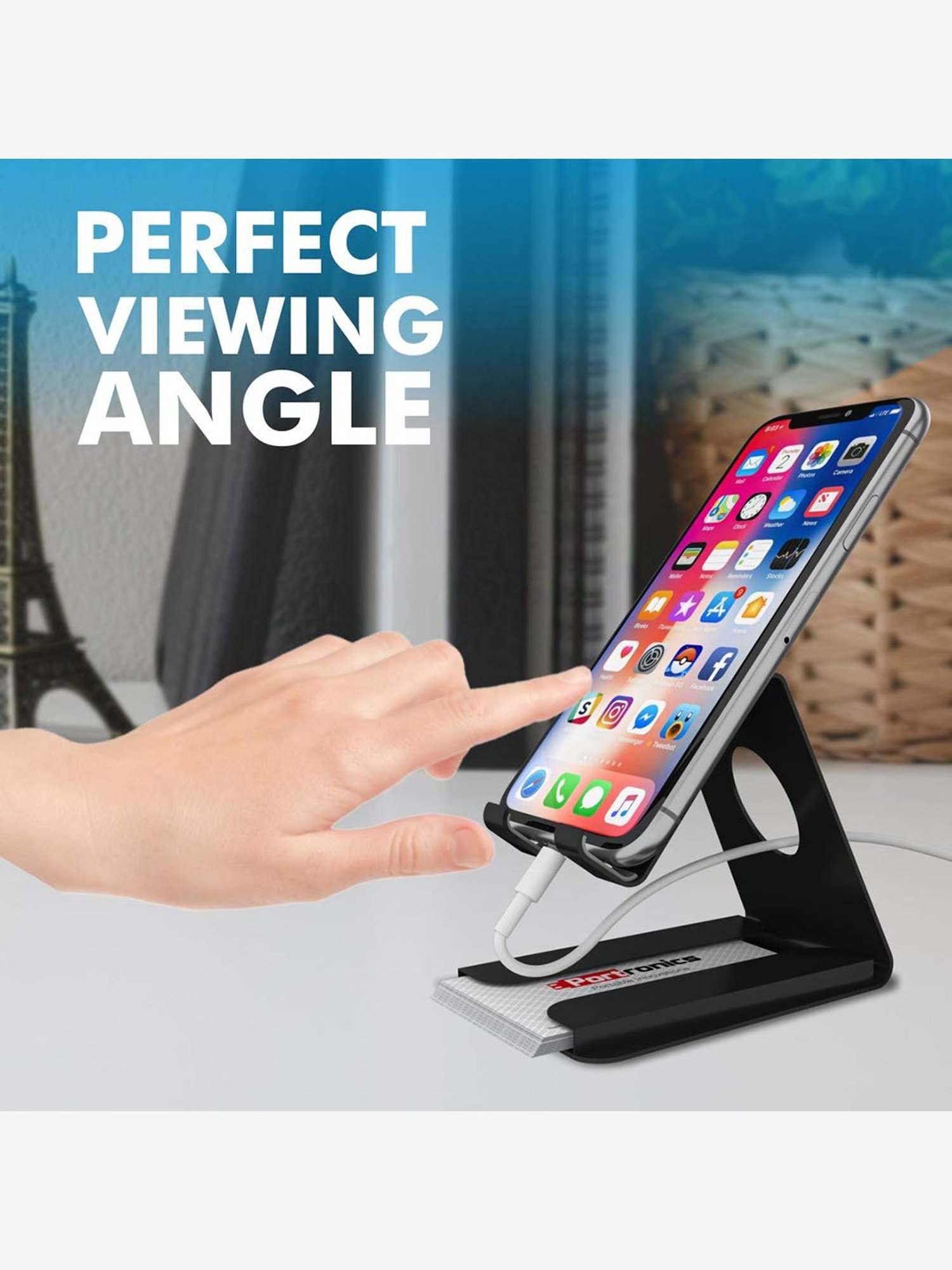 GRIPP Magic Stand Compatible for All Mobile Phones Devices (Black)