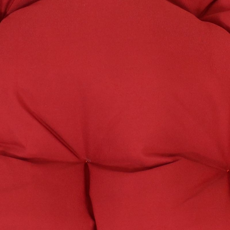 Sunnydaze Indoor/Outdoor Replacement Penelope or Oliver Hanging Egg Chair Seat Cushion and Headrest Pillow - Red - 2pc