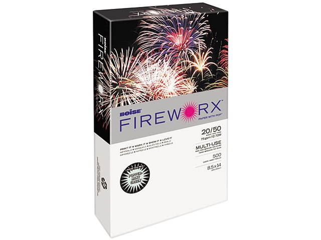 Boise FIREWORX Colored Paper, 20lb, 8-1/2 x 14, Popper-mint Green, 500 Sheets/Ream