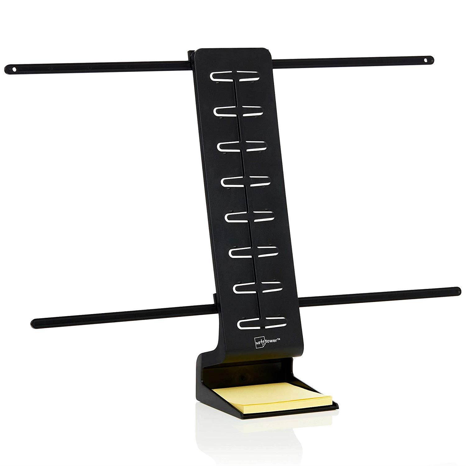NoteTower Desktop Pro - Sticky Note Organizer & Dispenser + Document Holder - Holds and Displays Copy Paper, Documents, Photos, Sticky Notes and Business Cards (Black)