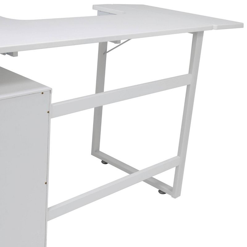 Pro-Line Sewing Table with Side Panel White - Sew Ready