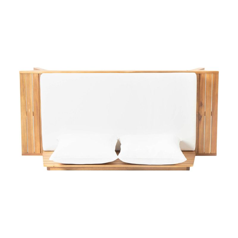 Sedona Wooden Loveseat - Teak/White - Christopher Knight Home