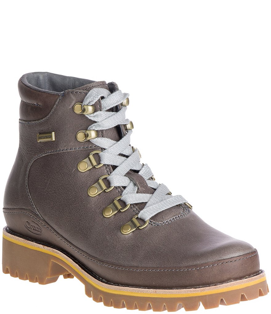 Chaco Women's Fields Waterproof Leather Lug Sole Combat Boots