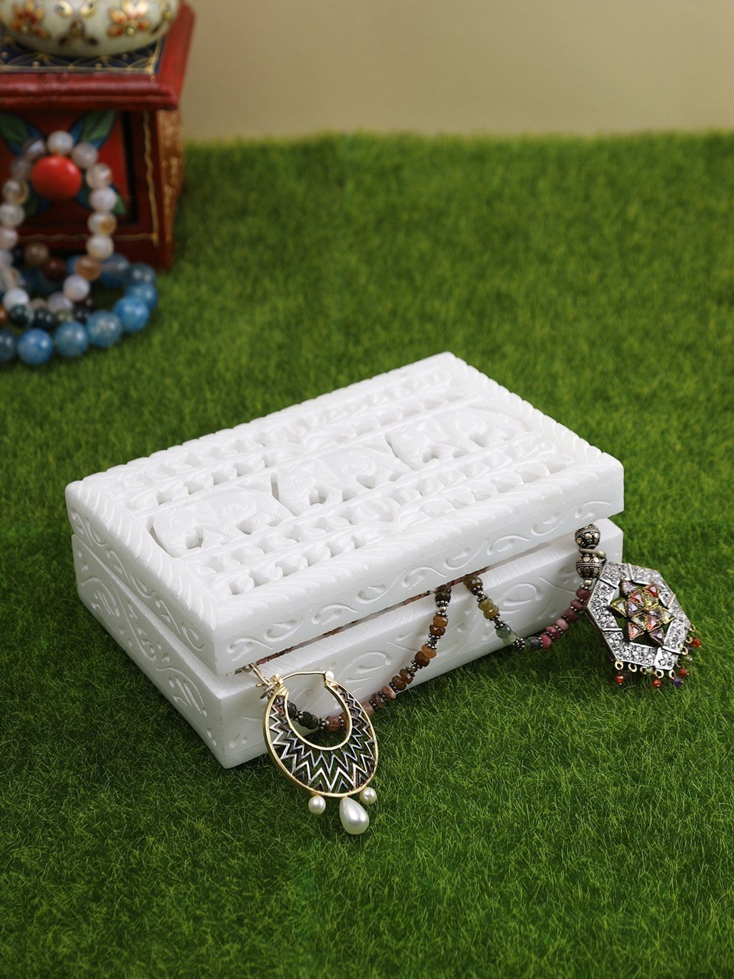 Pure Home and Living Beige MDF Solid Storage Boxes