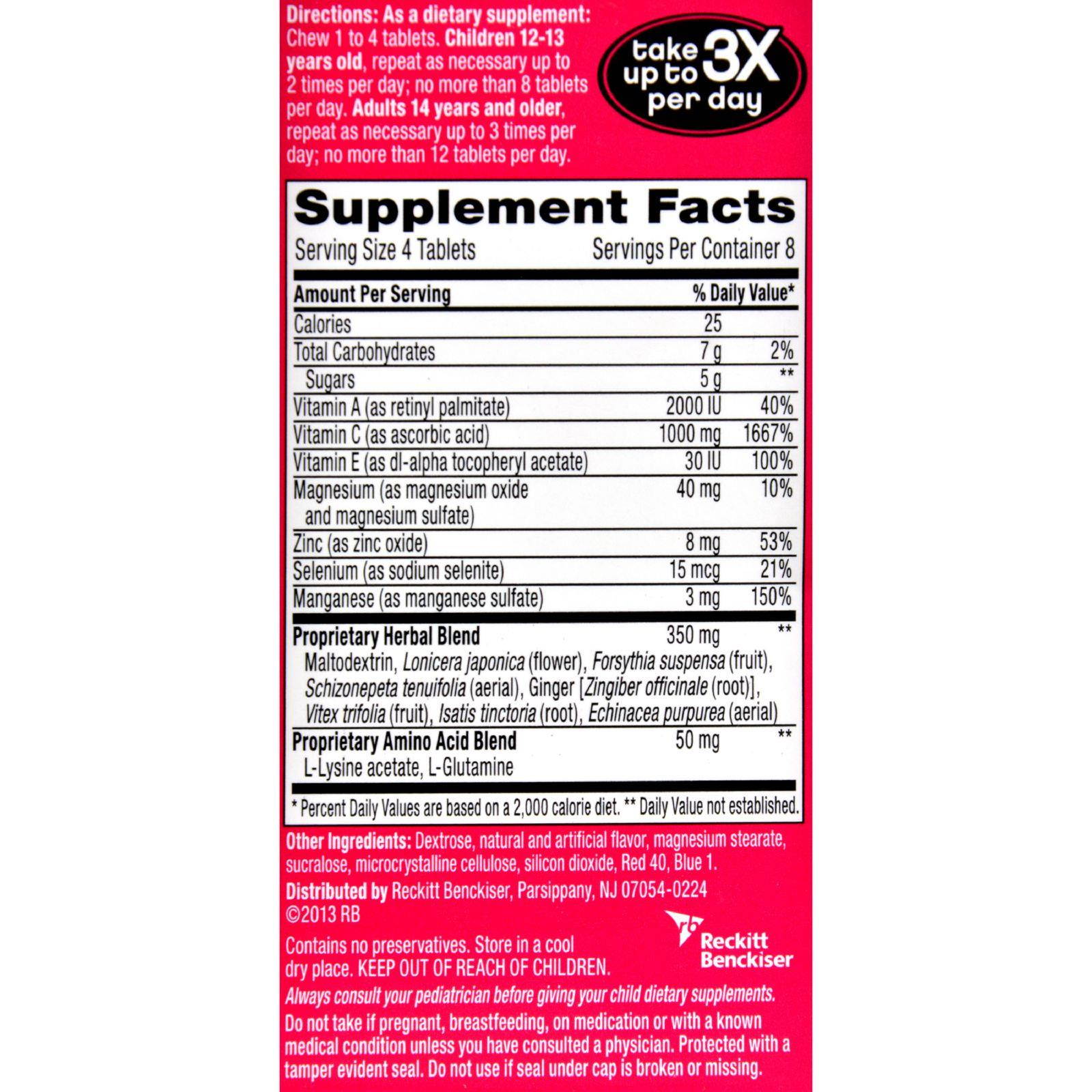 Airborne 20221 -  Immune Support Chewable Tablet, Berry