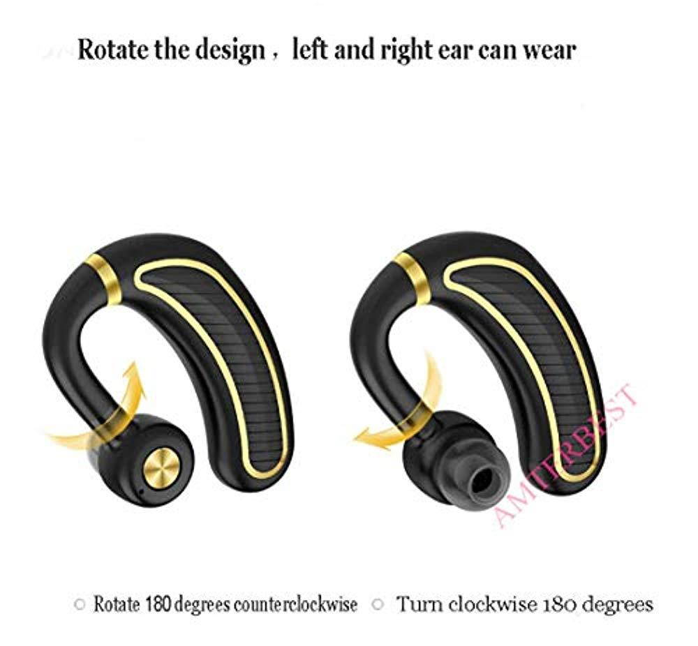 Bluetooth Headset,Wireless Bluetooth 4.1 Business Headphone Earphone 300mAh Super Long Standby Earpiece with Mic,Sweatproof,Noise Reduction,Mute Switch for Cell Phone, Skype, Truck Driver,Office,Sport