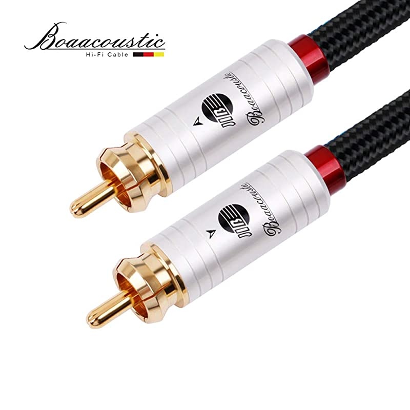 JIB  4N OFC HiFi RAC to RCA Male to Male Subwoofer Cable - 6ft/2M