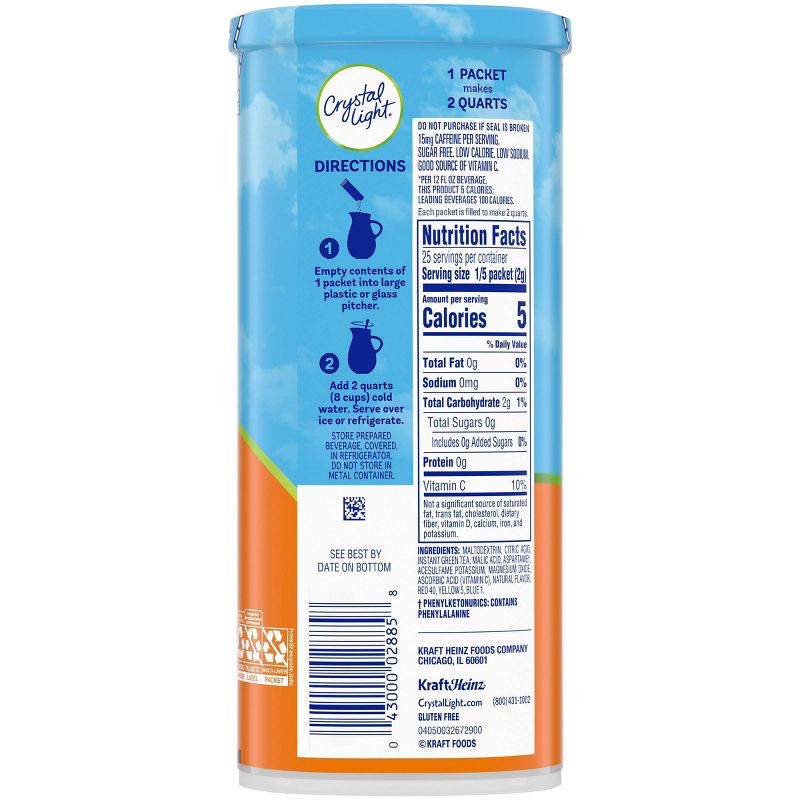 Crystal Light Energy On The Go Wild Strawberry Drink Mix - 10pk/0.11oz Pouches