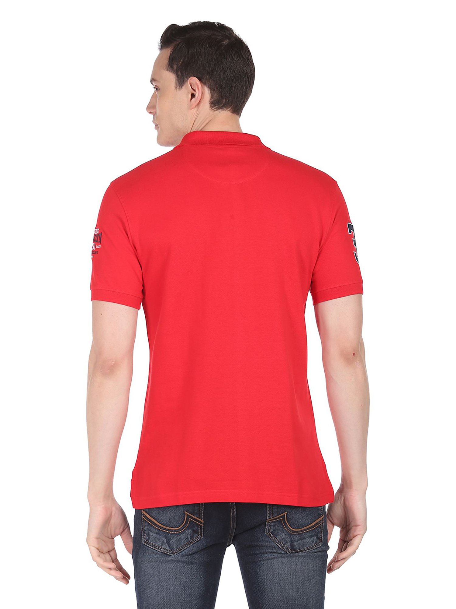 AD by Arvind Red Polo T-Shirt
