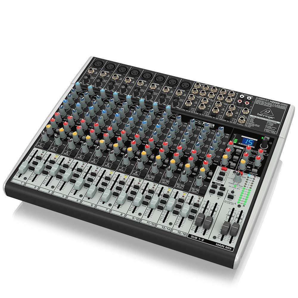 Behringer Xenyx X2222USB Premium 22-Input 2/2-Bus Mixer with USB/Audio Interface,Black