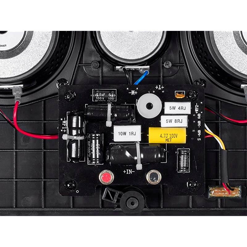 3-Way Carbon Fiber in-Wall Speaker Center Channel - Dual 5.25-inch (Single) with Ribbon Tweeter - Amber Series Black