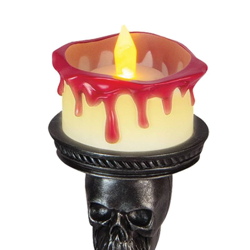 Rite Lite 11.5" Traditional Style LED Battery Powered Hanukkah Menorah - White/Blue