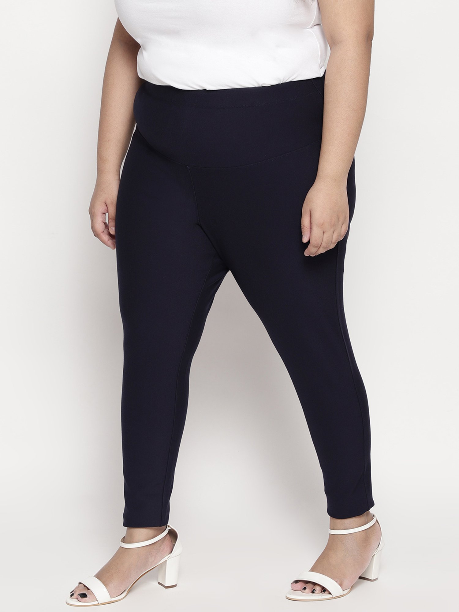 Amydus Navy Mid Rise Jeggings