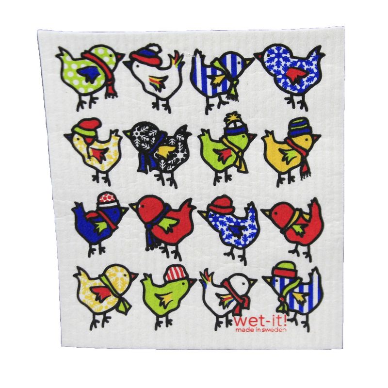 Swedish Dish Cloth 8.0" Red Cycle Absorbent Kitchen Eco Friendly  -  Dish Cloth