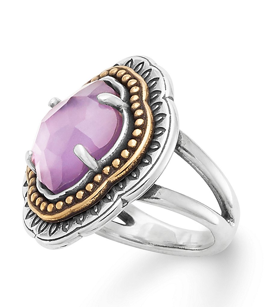James Avery Heirloom Quatrefoil Purple Triplet Ring