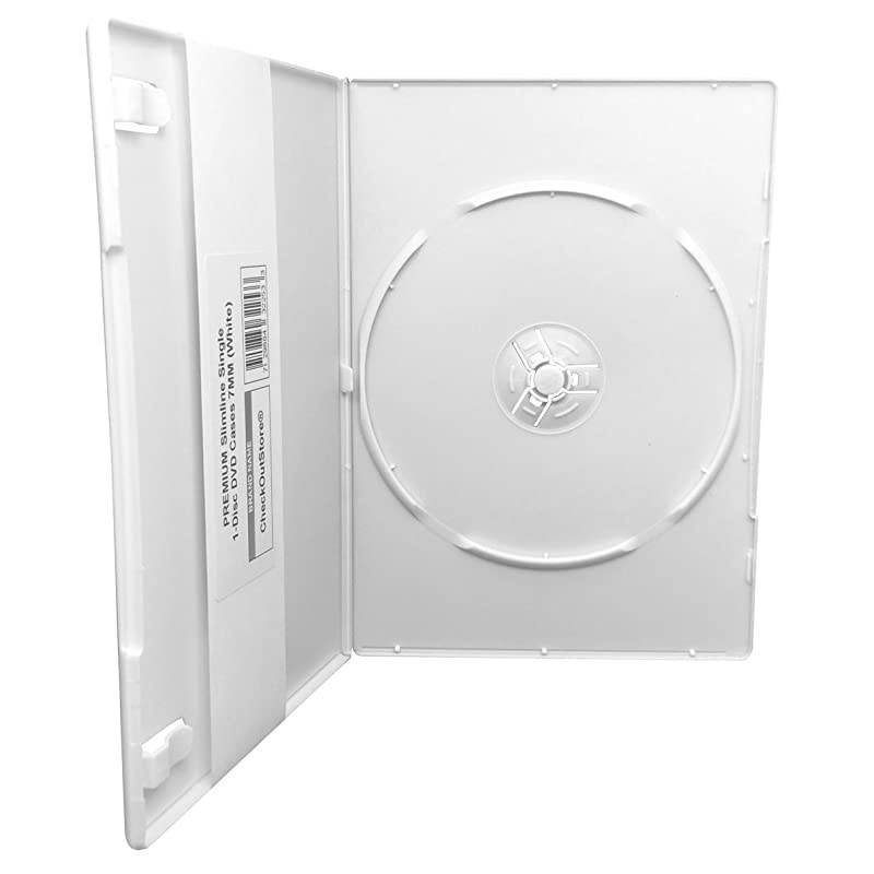 50) Premium Slimline Single 1-Disc DVD Cases 7mm (Green)