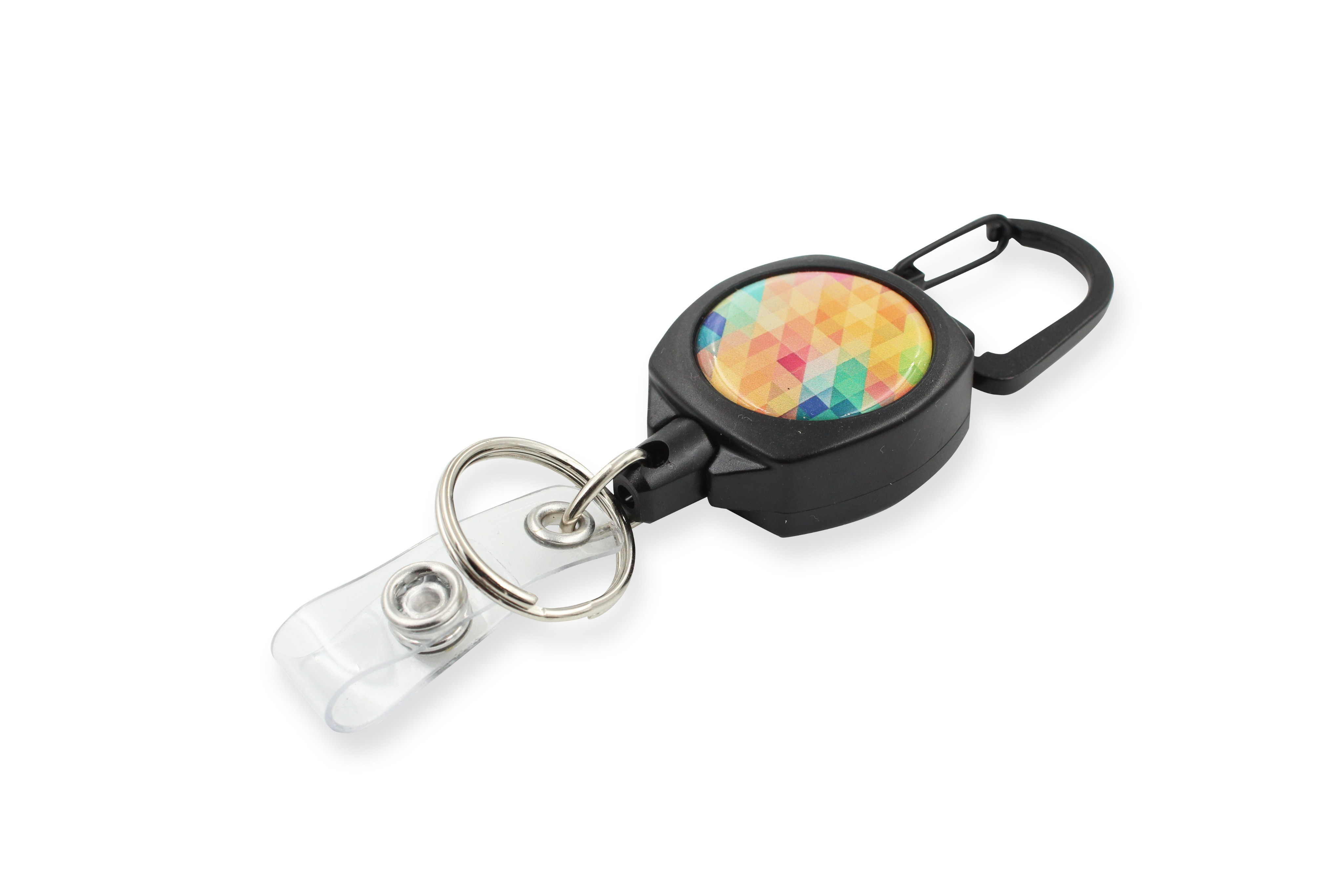 Rel Amigo Retractable I.D. Badge Reel & Key Holder - Style (Small Rainbow)