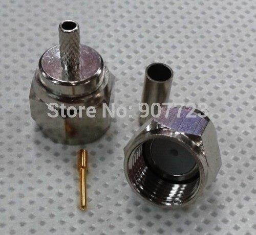 F Male Plug Straight Crimp RG174 LMR100 RG316 RF Connector
