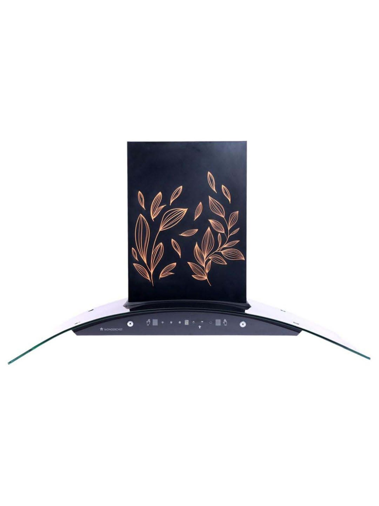 Glen CH6076AC75 1400CMH 75cm Wall Mounted Chimney (Black)