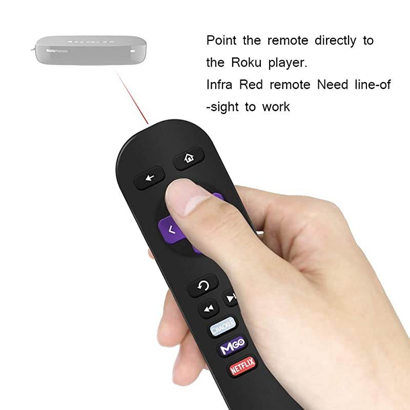 Replacement Lost Remote Control Compatible with Roku 1 Roku 2 Roku 3 Roku 4 HD LT XS XD Roku Express Do NOT Support Roku Stick Roku Premiere Roku Ultra Roku TV or Roku Game