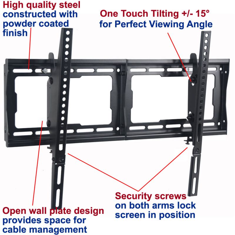 VideoSecu Heavy Duty LCD LED Tilt TV Wall Mount Bracket for Samsung 32 39 40 46 48 50 51 55 60 64 65 75" Plasma 3D HDTV UHD Flat Panel Screen Displays UN48H5500AFXZA BG3
